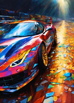 Colorful Sports Car