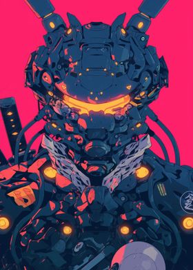 Cyberpunk Samurai Mech