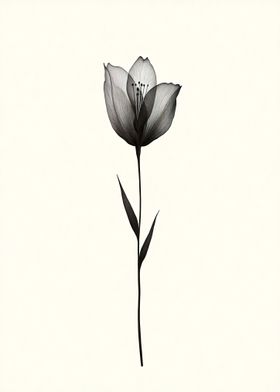 Single Flower Silhouette