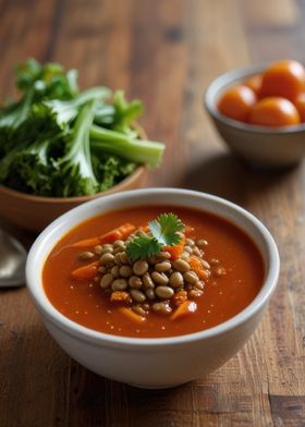 Tomato Soup with Green Beans