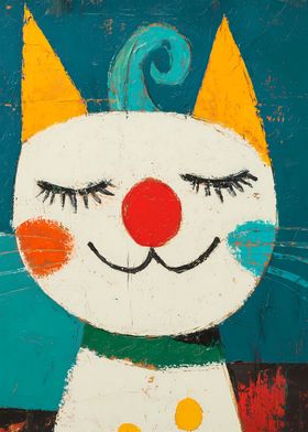 Smiling Cat Painting