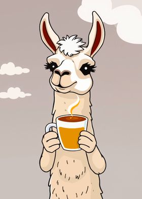 Llama with Coffee