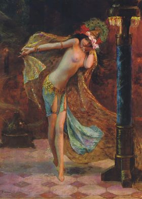 Salome by Gaston Bussière Oriental Painting