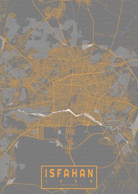 Isfahan City Map Bauhaus