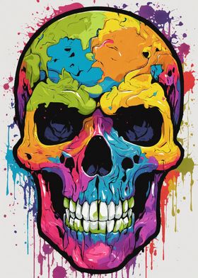 Colorful Skull Art