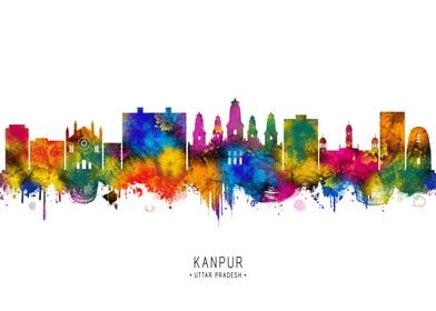 Kanpur Skyline Watercolor