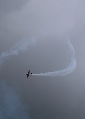 Aerobatic Plane Smoke Trail