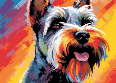 Colorful Dog Portrait