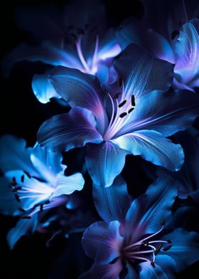 Blue Lily Close-Up