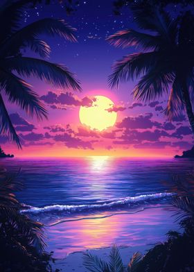 Tropical Sunset Beach