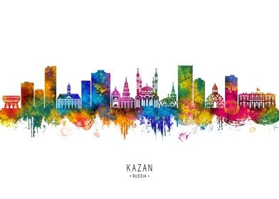 Kazan Skyline Watercolor