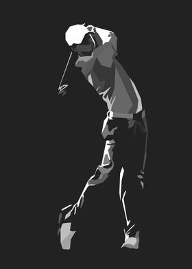 Golf Swing Silhouette