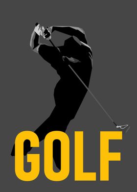 Golf Silhouette Poster