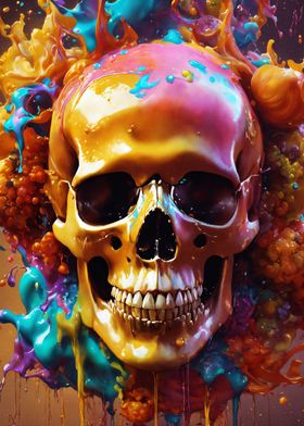 Colorful Skull Art