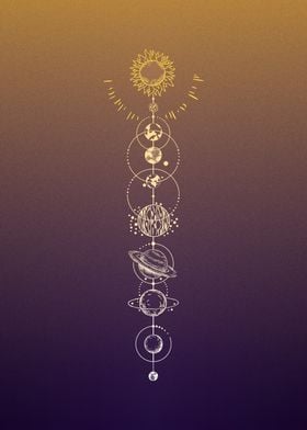 Solar System Geometric Art