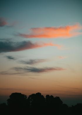 Sunset Sky with Clouds