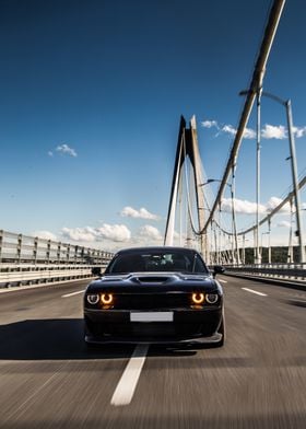 SRT hellcat on a bridge