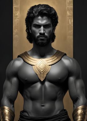 Muscular Man in Gold