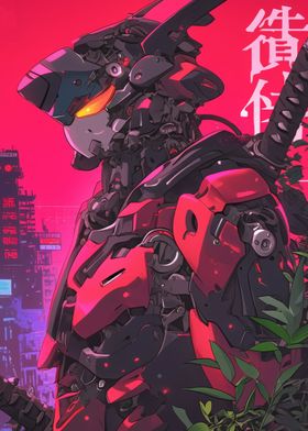 Cyberpunk Samurai Mech