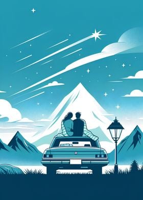 Couple Under Stars