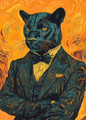 Black Panther in Suit