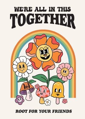 Rainbow Flower Friends