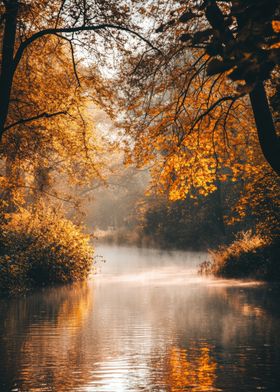 Autumn River Mist