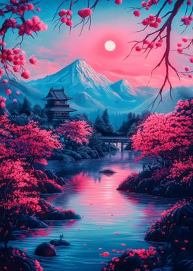 Japanese Mountain Landscape