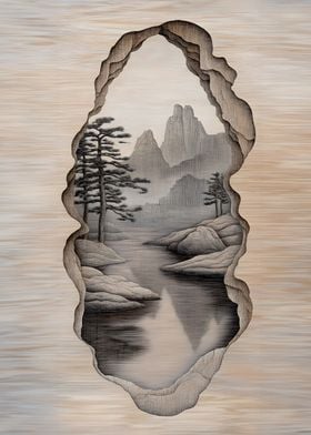 Mountain River Carving