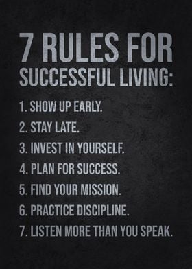 7 Rules for Successful Living