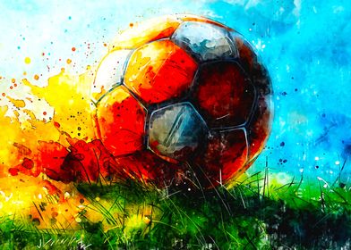 Soccer Ball Watercolor