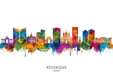 Krasnodar Skyline Watercolor