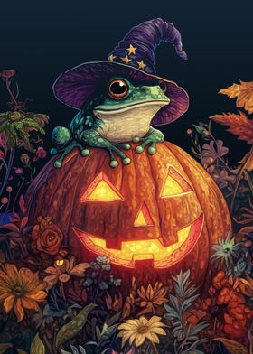 Frog on Pumpkin