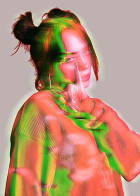 Billie Eilish Glitch Art