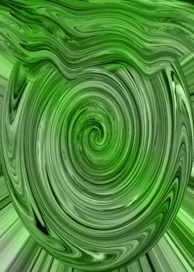 Abstract Green Spiral