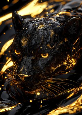 Black Panther in Gold