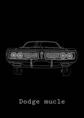 Dodge Charger Line Art