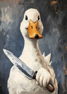 Duck with Knife Painting