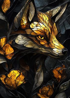 Stained Glass Fox