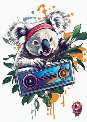 Koala with Boombox