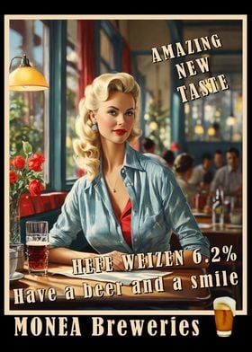 Monea Breweries Hefe Weizen Poster