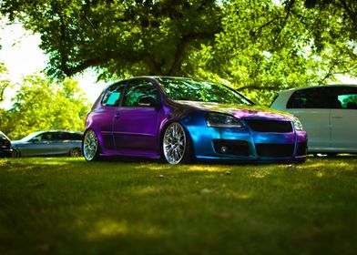 Purple and Blue Custom Golf V