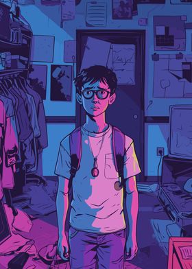 Teenage Boy in Room