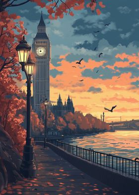 London Sunset with Big Ben