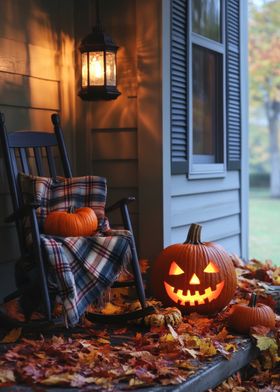 Halloween Porch Scene