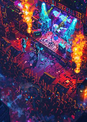 Rock Concert Pixel art