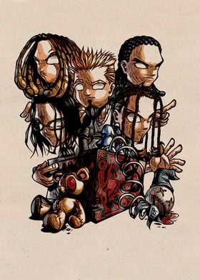 metal Band Cartoon Illustration