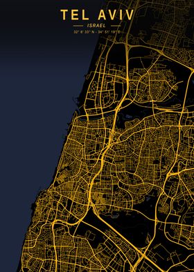 Tel Aviv Golden City Map