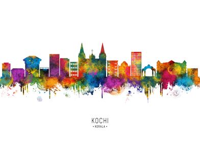 Kochi Skyline Watercolor