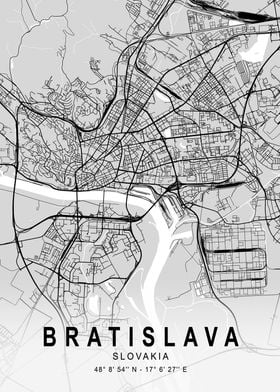 Bratislava Light City Map